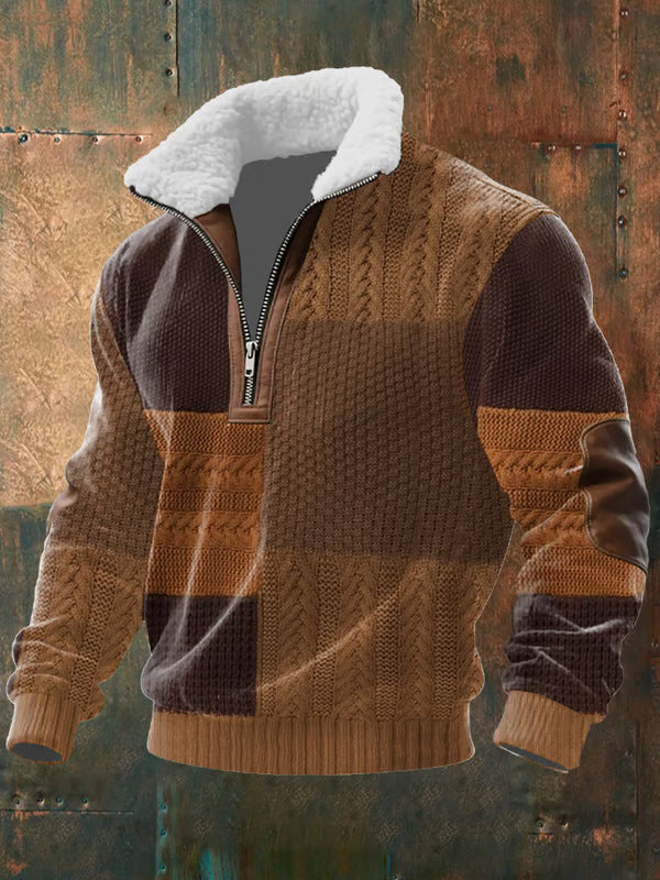 Verhagen MODE™ | ZIPPER TRUI MET HOOGE KRAAG EN VOERING