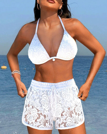 Verhagen | Elegante Effen Kanten Bikiniset