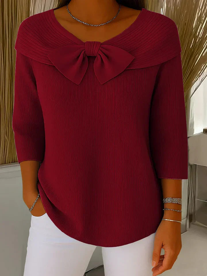 FLEUR | Elegante Top met Strik en Perfecte Pasvorm