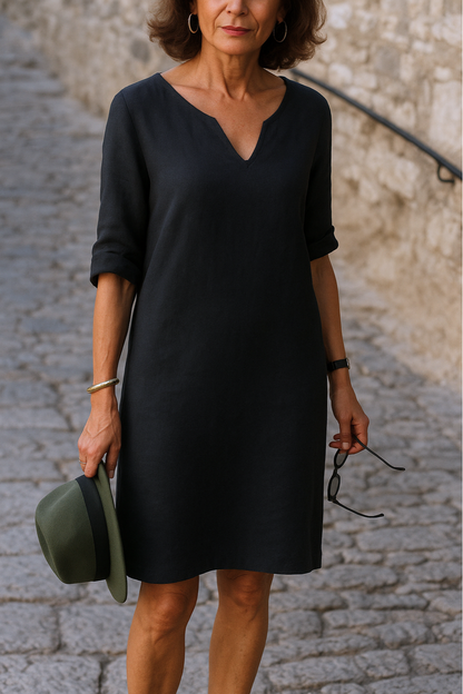 OLIVIE - ELEGANTE LINEN JURK