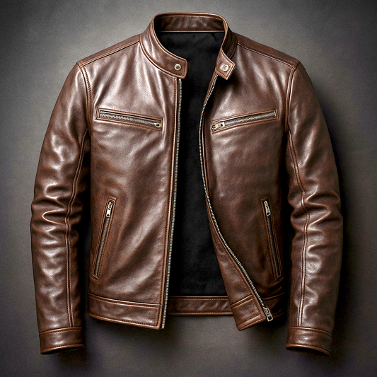 LARS™ | Vintage Motorjas met Stoere Pasvorm voor Dagelijks en Reizen