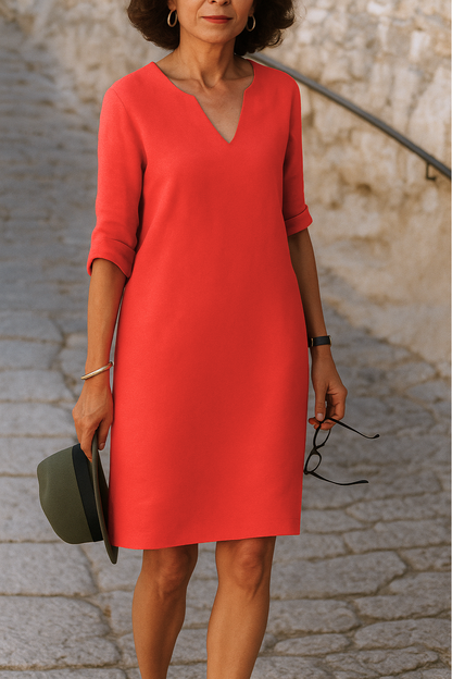 OLIVIE - ELEGANTE LINEN JURK