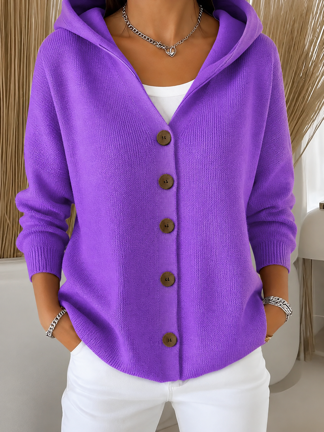 Sophie™ | Comfortabel Gebreid Vest met Capuchon