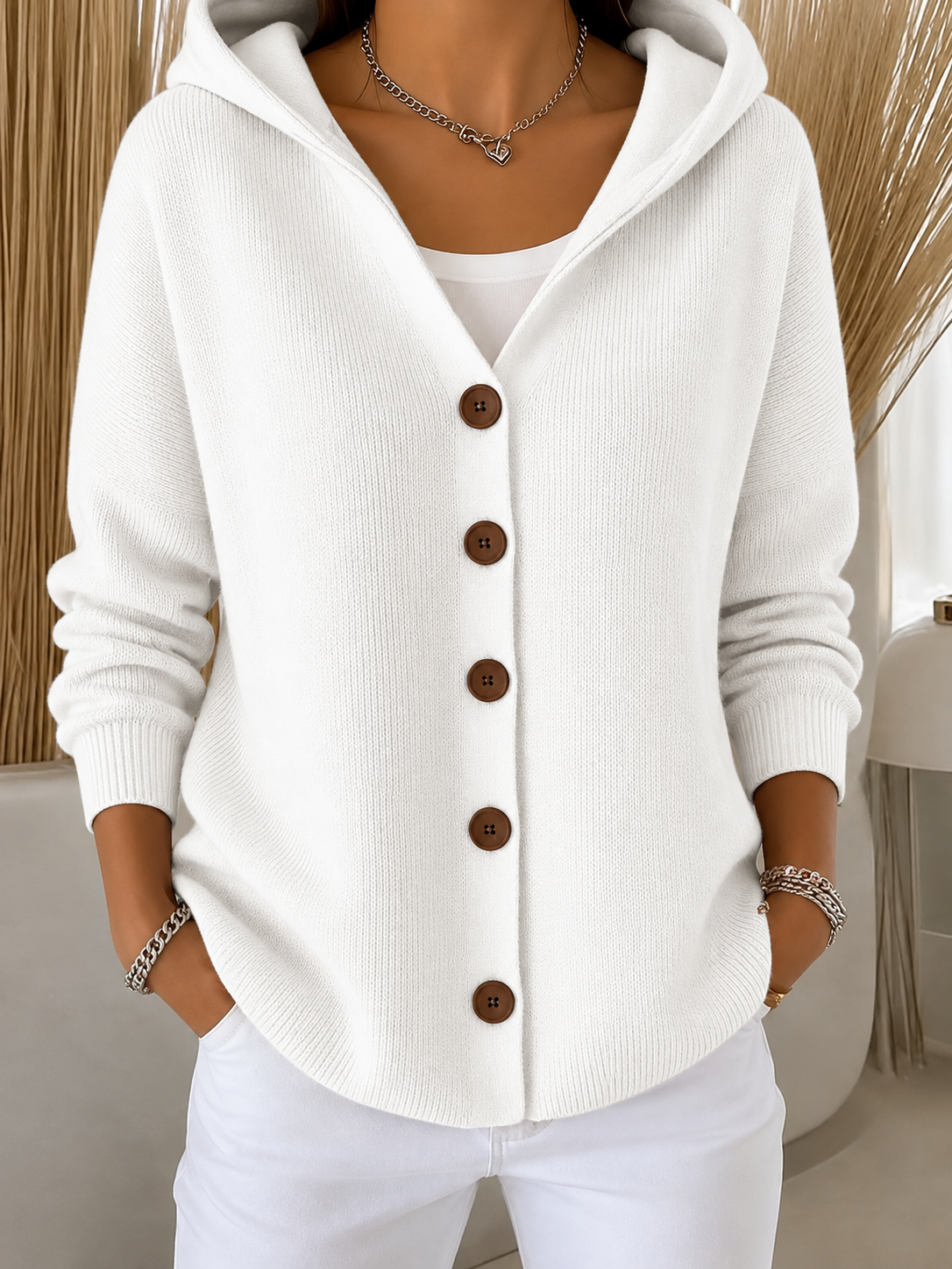 Sophie™ | Comfortabel Gebreid Vest met Capuchon