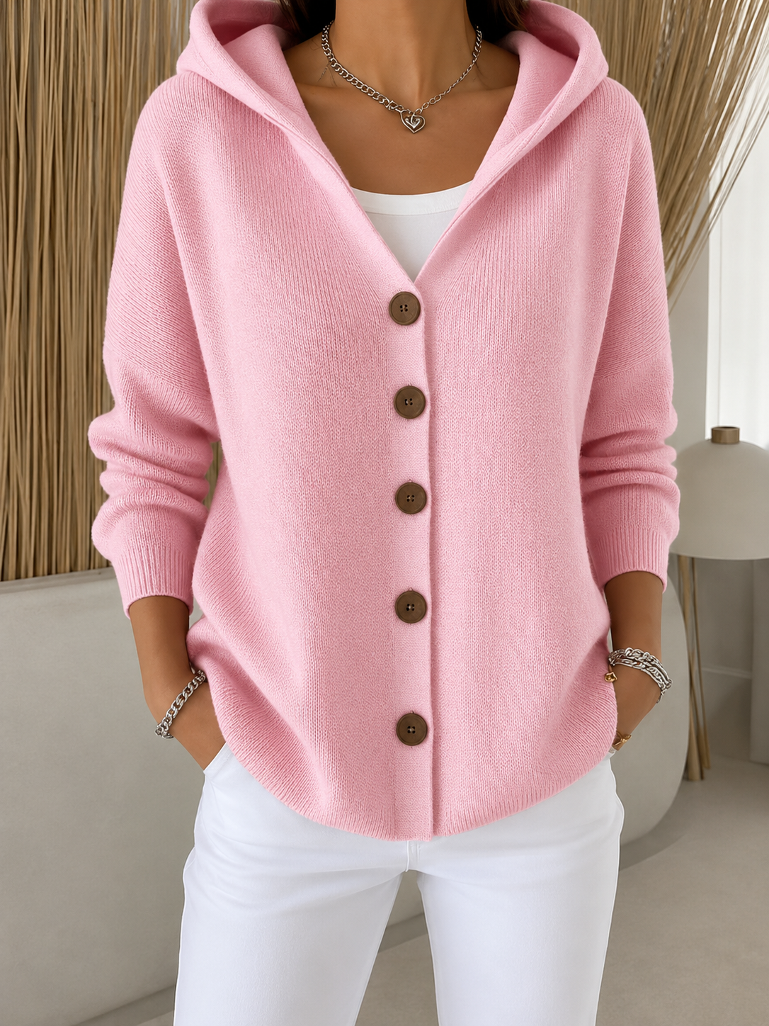 Sophie™ | Comfortabel Gebreid Vest met Capuchon