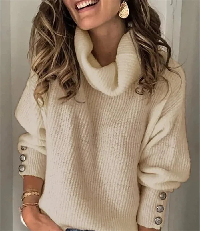 Emmy | Cozy sweater met knopen