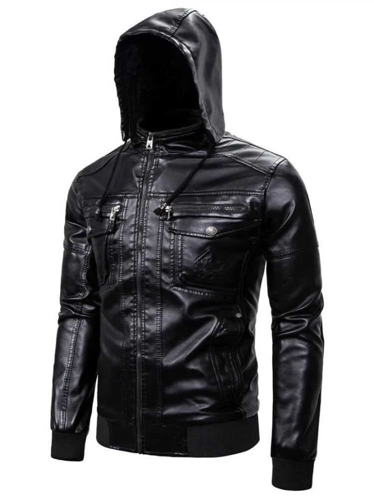 Beaumont™ | Vintage Leren Jas met Capuchon
