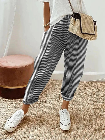 SOPHIA | Elegante en Casual Gestreepte Broek