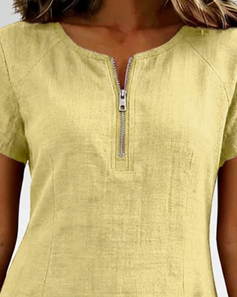 Verhagen mode® | Katoenen jurk met ritssluiting