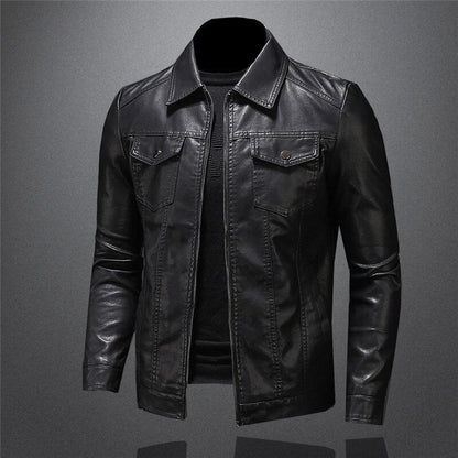 HARTON™ | Chique Zwarte Leren Jas
