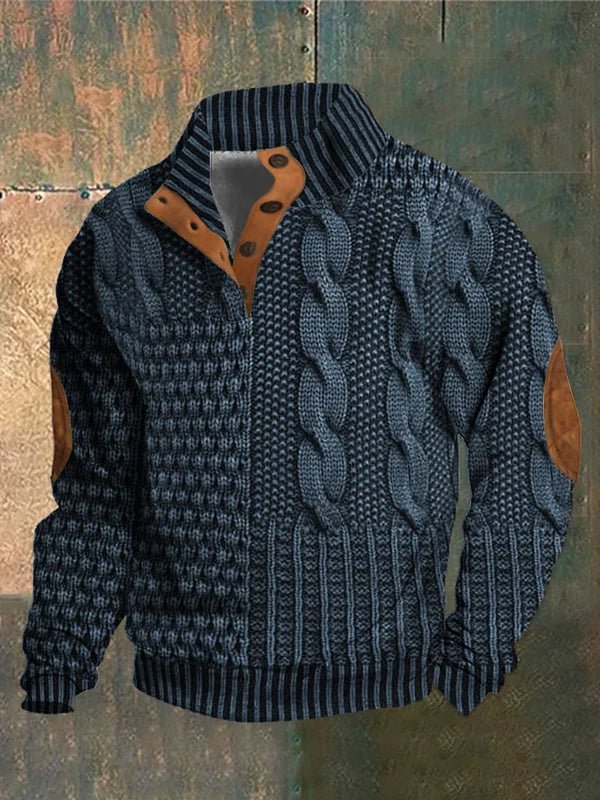 VANDER | Bedrukte Herentrui met Retro Stijl en Ultiem Draagcomfort