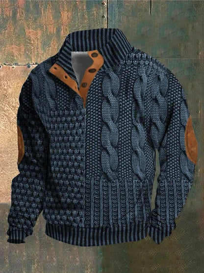 VANDER | Bedrukte Herentrui met Retro Stijl en Ultiem Draagcomfort