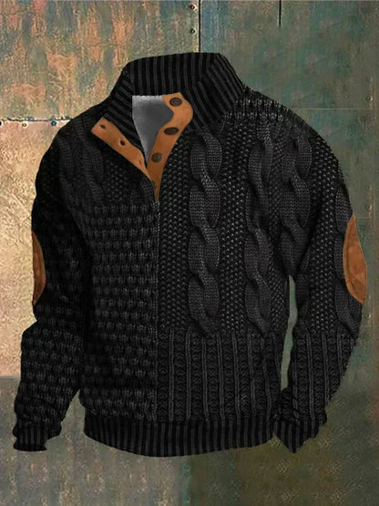 VANDER | Bedrukte Herentrui met Retro Stijl en Ultiem Draagcomfort