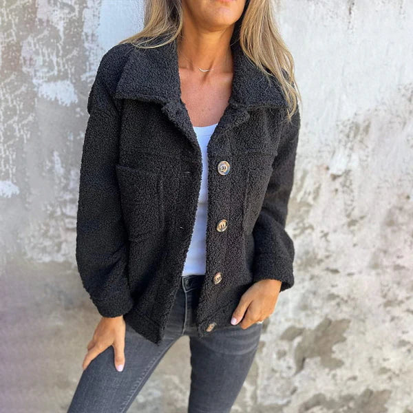 Dion™ | Elegante Korte Jas met Revers en Chic
