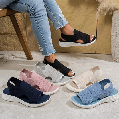 1+1 GRATIS | Sandalen met platform, van ademend materiaal voor dames