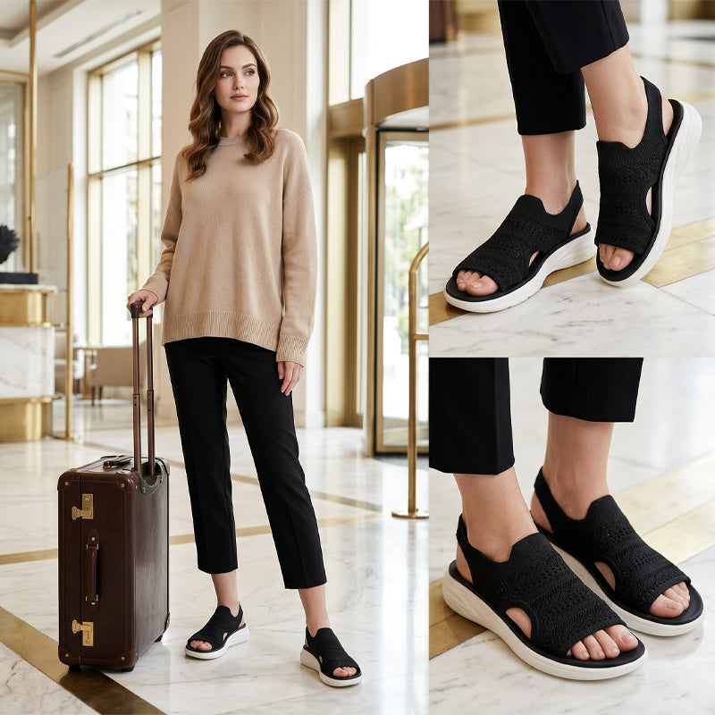 1+1 GRATIS | Sandalen met platform, van ademend materiaal voor dames