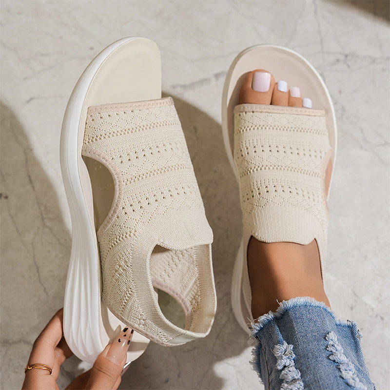 1+1 GRATIS | Sandalen met platform, van ademend materiaal voor dames