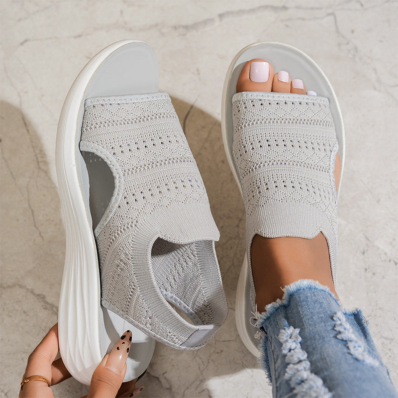 1+1 GRATIS | Sandalen met platform, van ademend materiaal voor dames