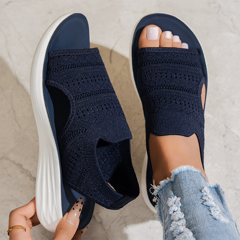 1+1 GRATIS | Sandalen met platform, van ademend materiaal voor dames