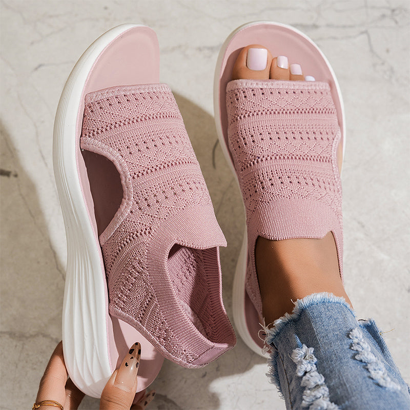 1+1 GRATIS | Sandalen met platform, van ademend materiaal voor dames