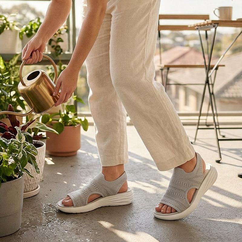 1+1 GRATIS | Sandalen met platform, van ademend materiaal voor dames